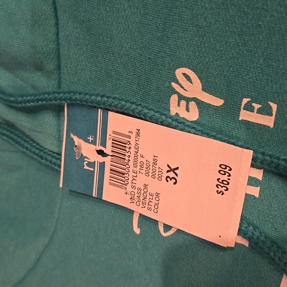 NWT Disney The Little Mermaid Women's Teal Aquamarine Hoodie Sweatshirt 3X - Picture 6 of 11